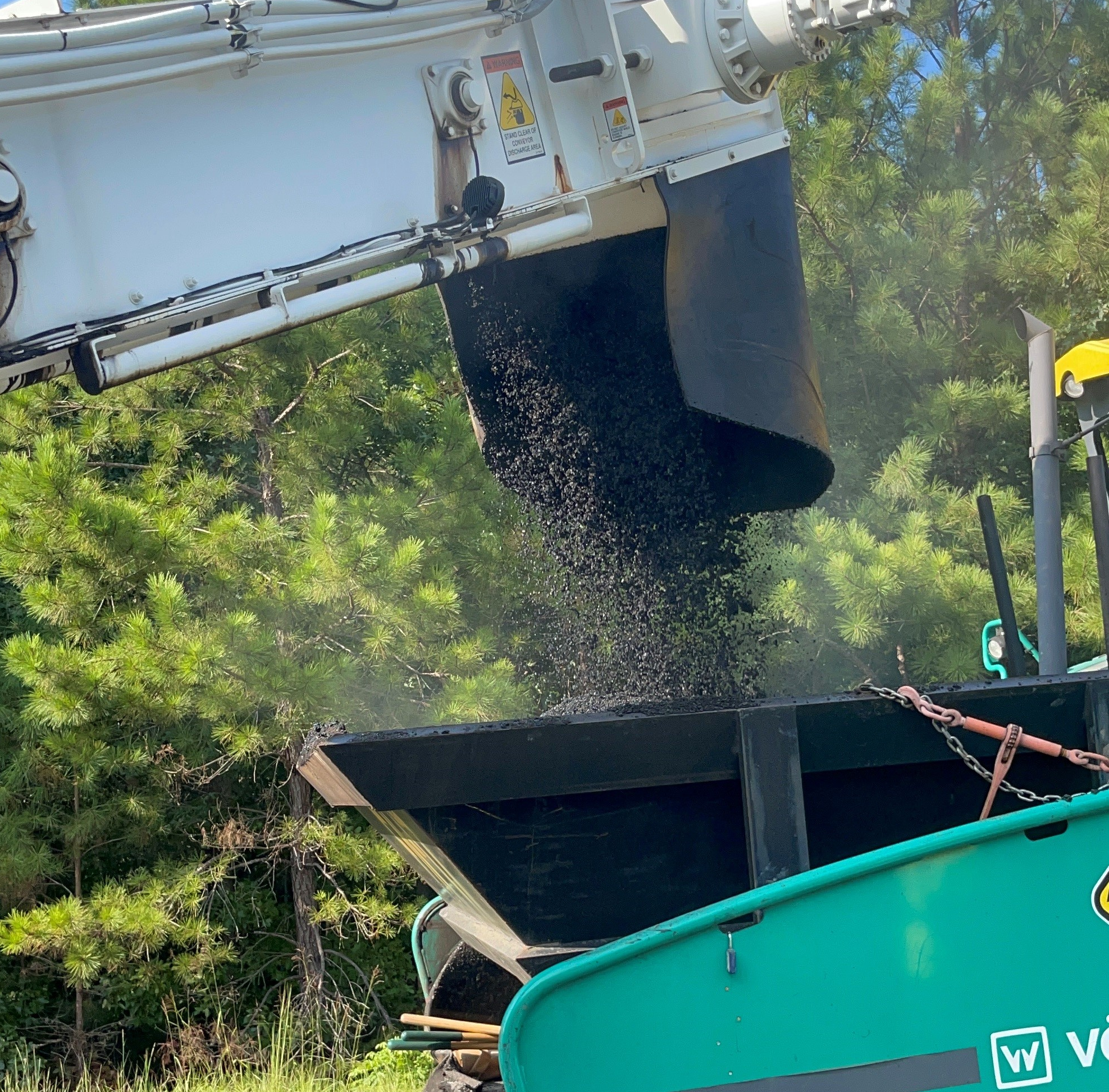Close-up of rubberized asphalt surface
